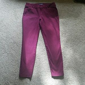 Old Navy Plum Size 4 Reg Pixie Midrise Dress Pants